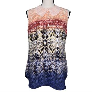 Cabi Love Abstract Sleeveless Button Down Blouse